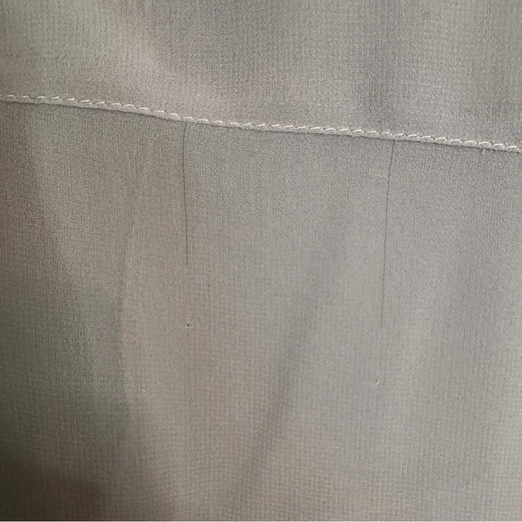 Silence + Noise Lilac High Low Sheer Utility Split Hem Button Up Blouse Sz L - Picture 12 of 16